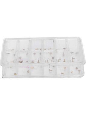Watch Dial Feet Assortment Kit - Copper Repair Parts with Storage Box, Multiple